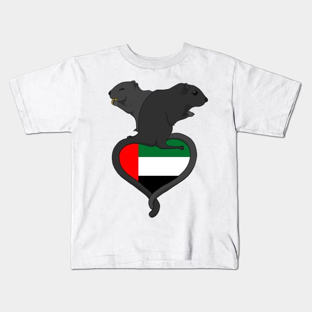 Gerbil United Arab Emirates UAE (dark) Kids T-Shirt by RampArt